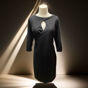 ALEXIA ADMOR Key Hole Black Dress